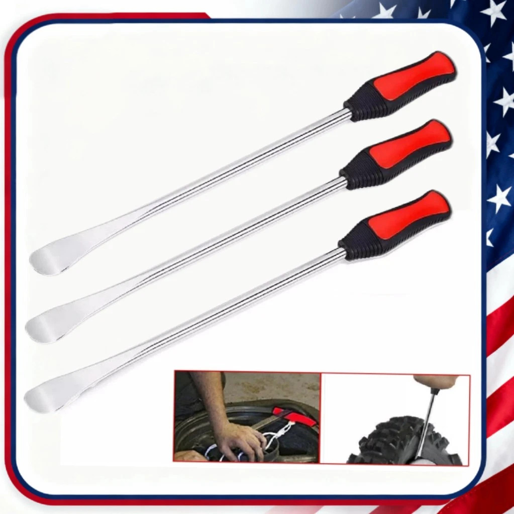 Steel Tire Spoon Lever Iron Kit Professional Motorcycle Tire Changing Tool USA