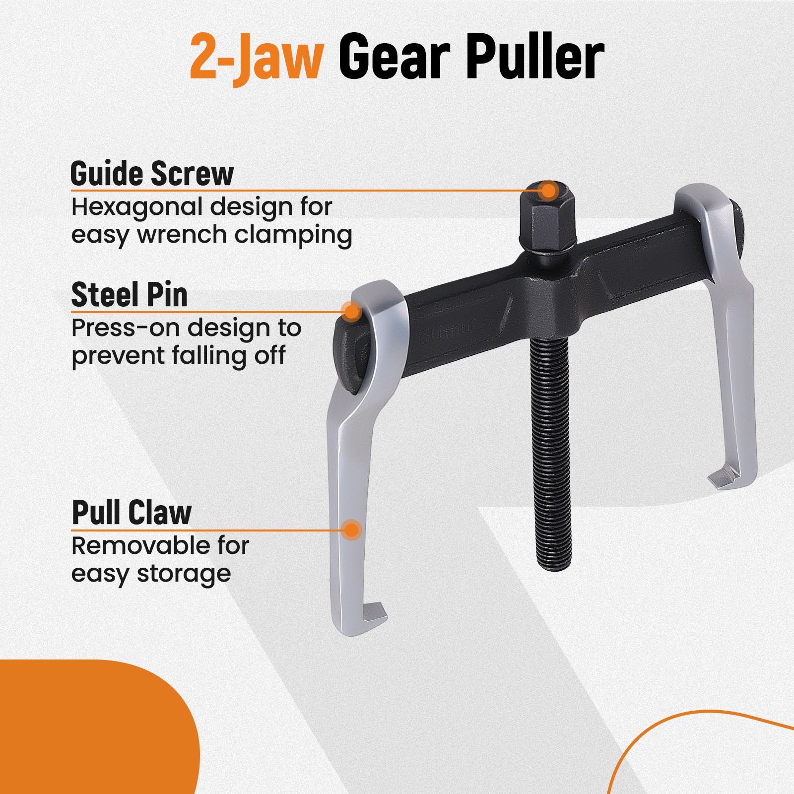 2-Jaw Bearing Puller Kits 8″ Heavy Duty For Small/Medium Gears & Bearings
