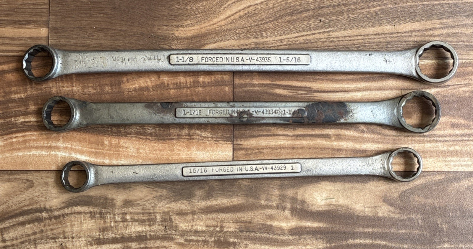 Craftsman Box End Wrench Lot 1-1/8″ x 1-5/16″ – 1-1/16″ x 1-1/4″ USA 43935 43934