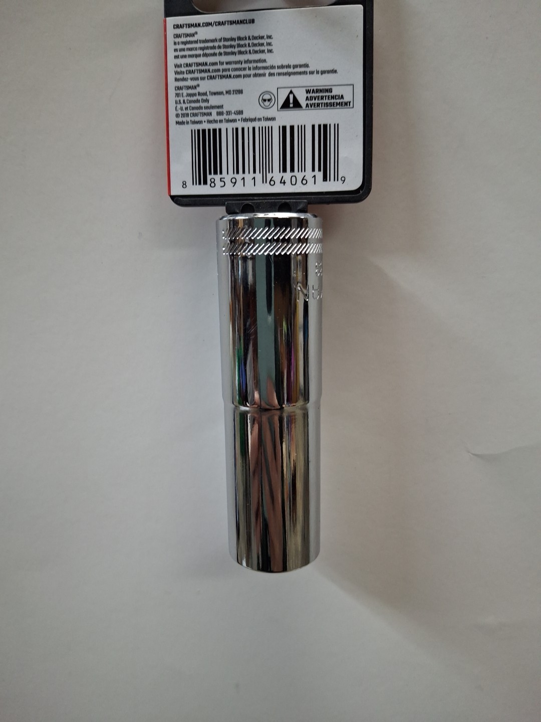 Craftsman 5/8 in. X 1/2 in. drive SAE 6 Point Deep Socket