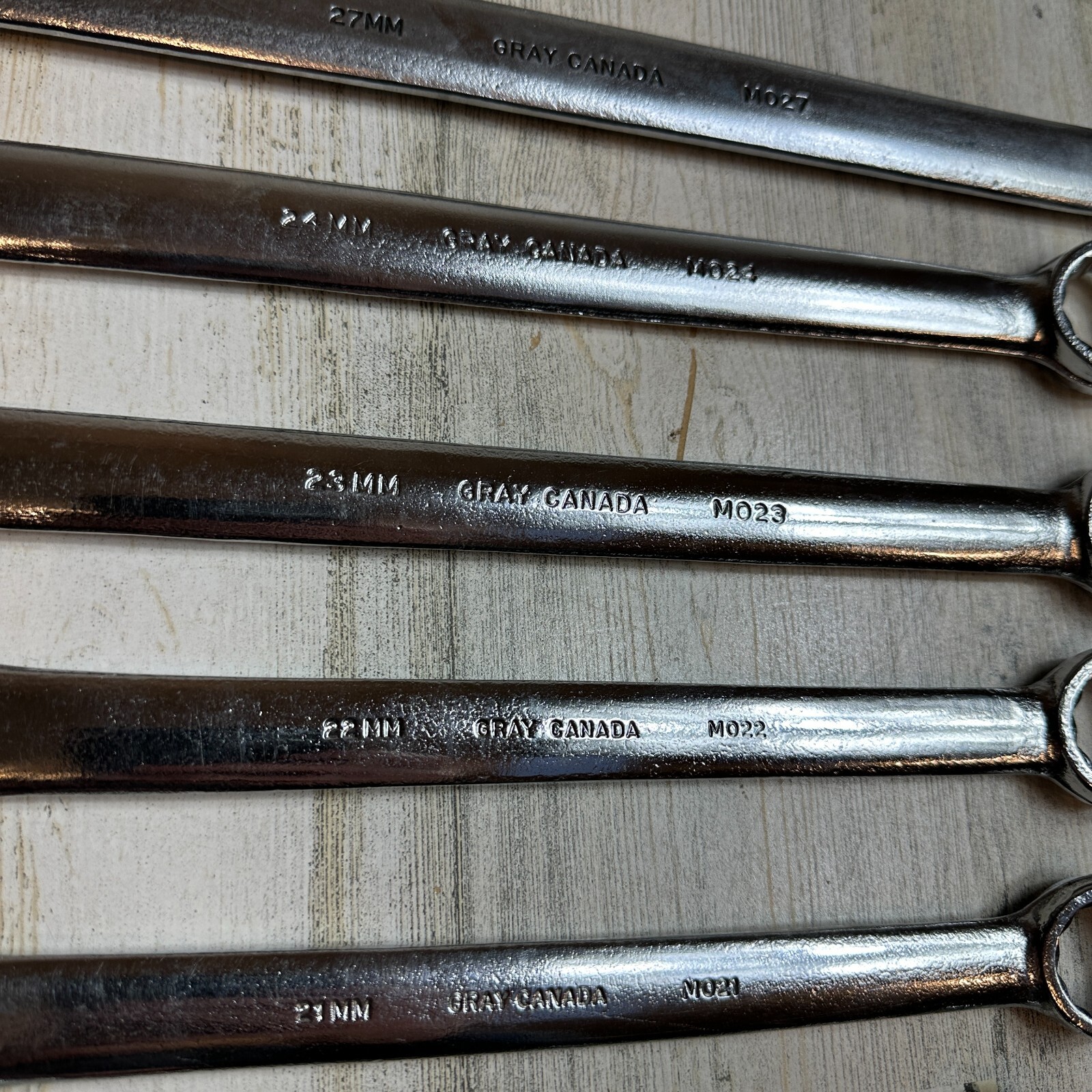 GRAY CANADA METRIC COMBINATION WRENCH SET 11MM – 32MM 12 POINT (12 WRENCHES)