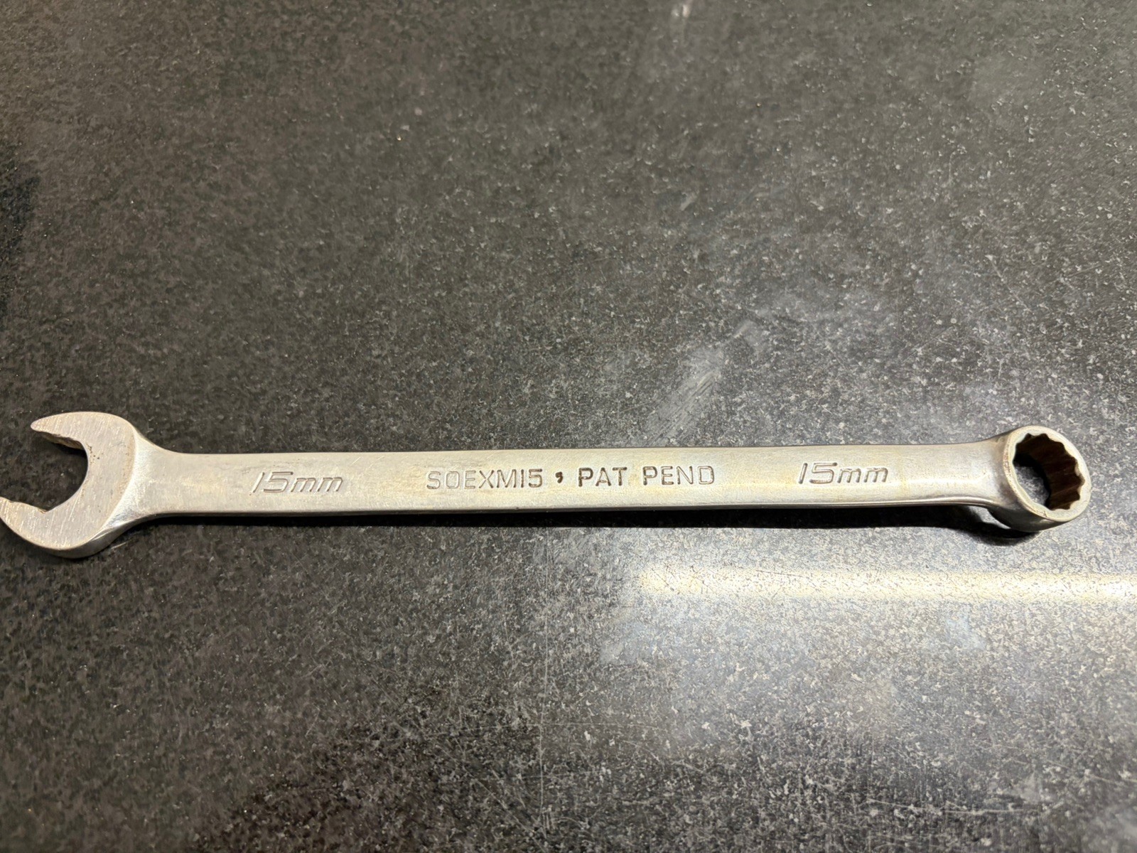 Snap On 15mm 12-Point Metric Flank Drive Combination Wrench SOEXM15