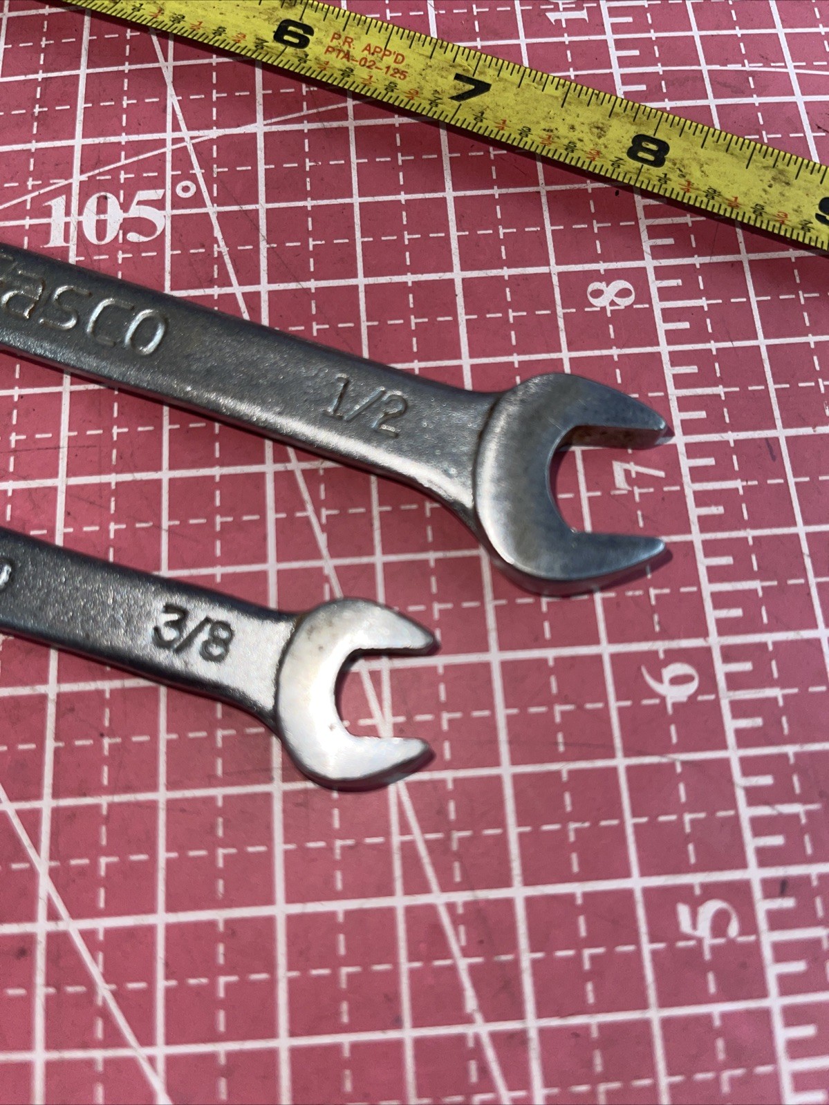 Easco USA 2 Piece SAE Open End Wrench Set 3/8 In – 9/16 In Vintage 3/8” – 9-16”