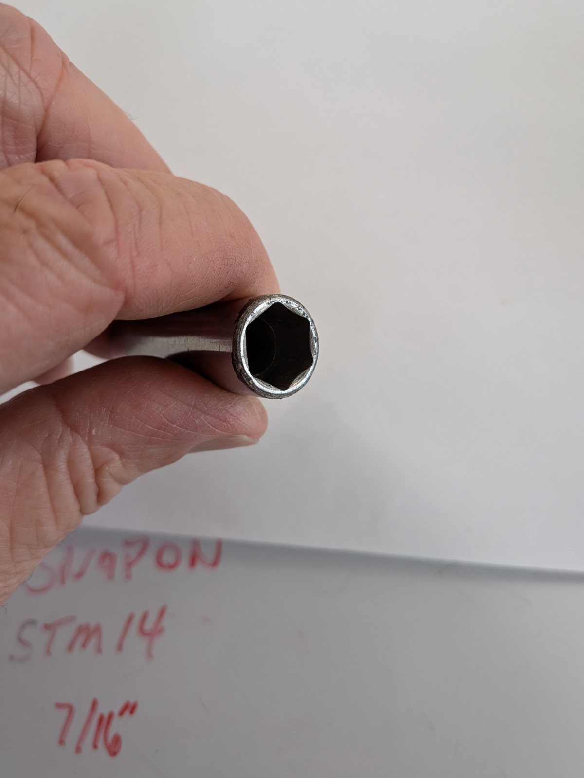 Snap-on STM14 7/16 Inch Socket 1/4 Drive w8A5grn