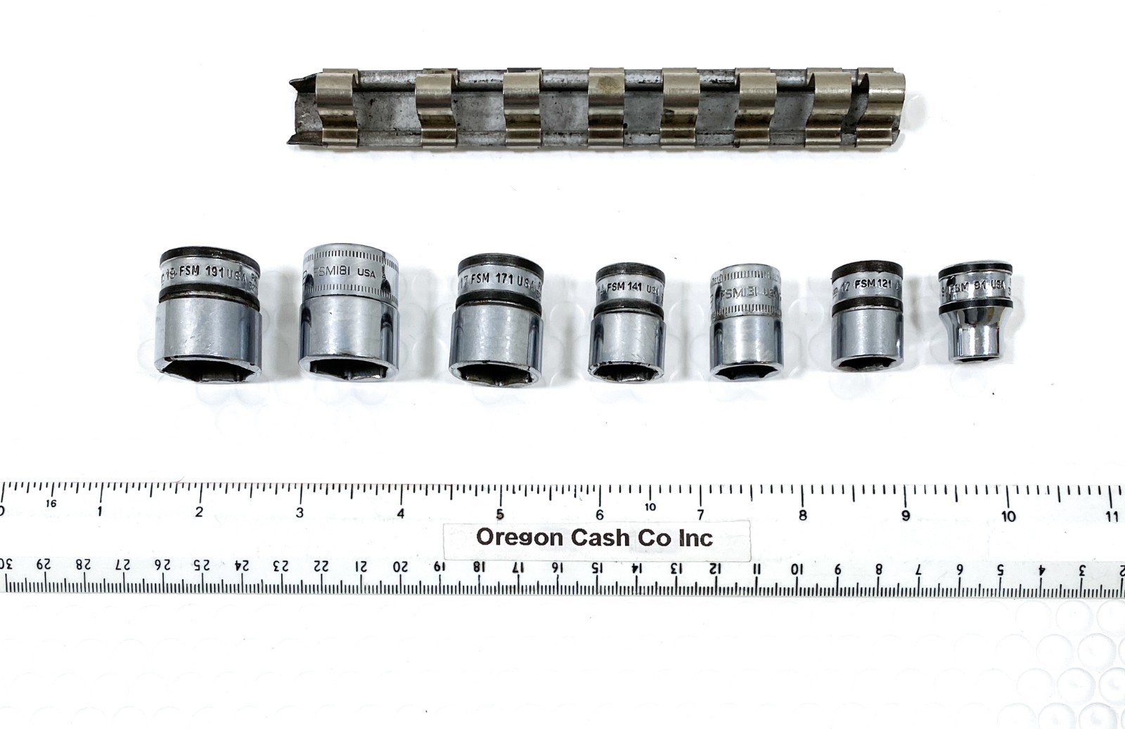 SNAP ON 7 PC SOCKET SET 3/8″ DR FSM191 FSM181 FSM171 FSM141 FSM131 FSM121 FSM91