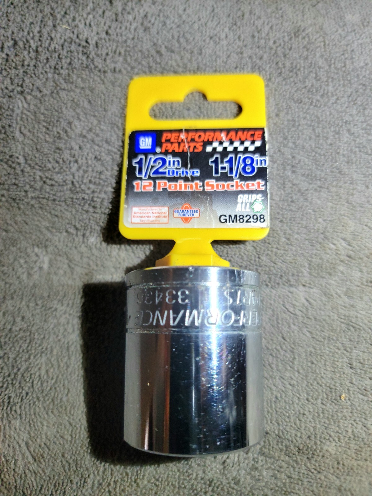 GM PERFORMANCE PARTS ½» DRIVE 1⅛» 12 POINT SOCKET – GM8298 FREE SHIPPING