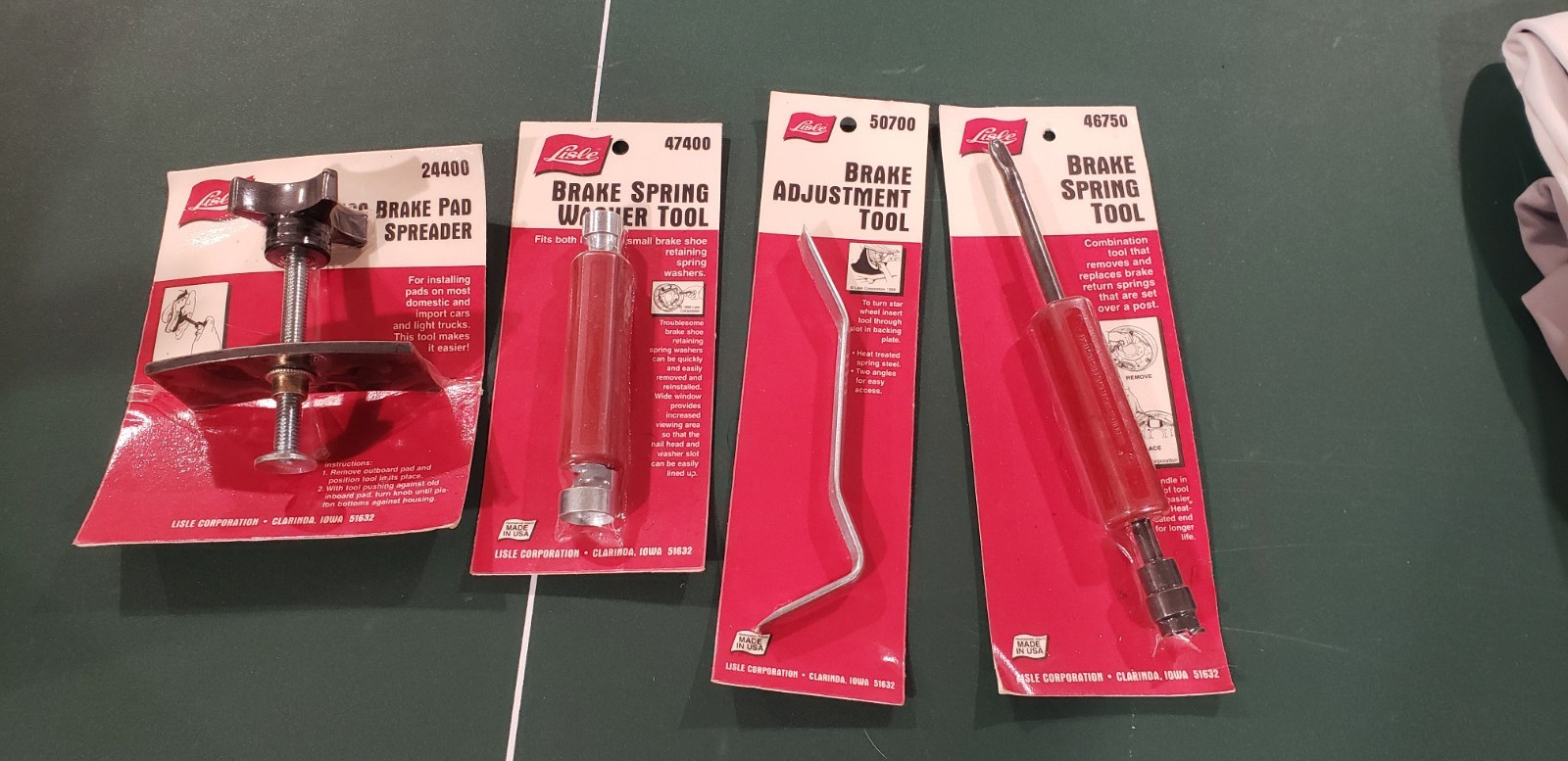 Lot 4 Lisle Brake Adjustment Pad Spreader Spring Washer Tool 47400 24400 50700