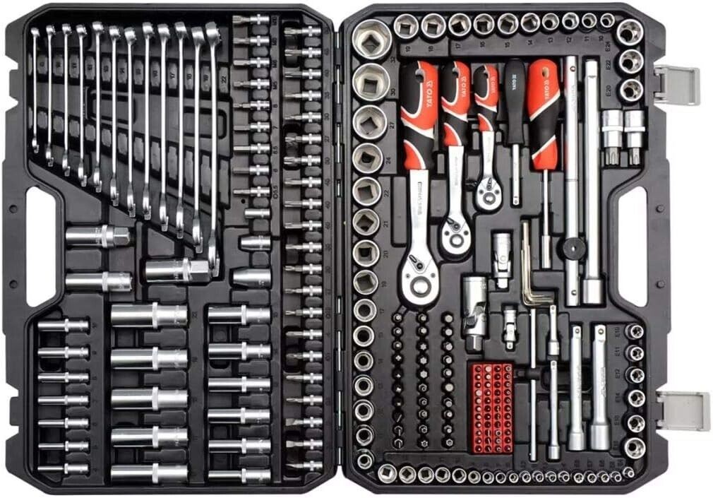 SOCKET SET RATCHET Yato Professional 216 pcs 1/2 1/4 3/8 Tools Toolbox YT-38841