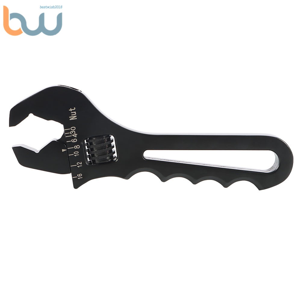 One Black Adjustable Wrench Aluminum Tool Spanner 3AN-16AN For Hose End Fitting
