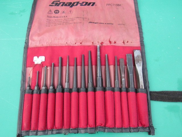 SNAP ON PPCBK715 15 PIECE DRIFT / PIN PUNCH & CHISEL SET W BAG