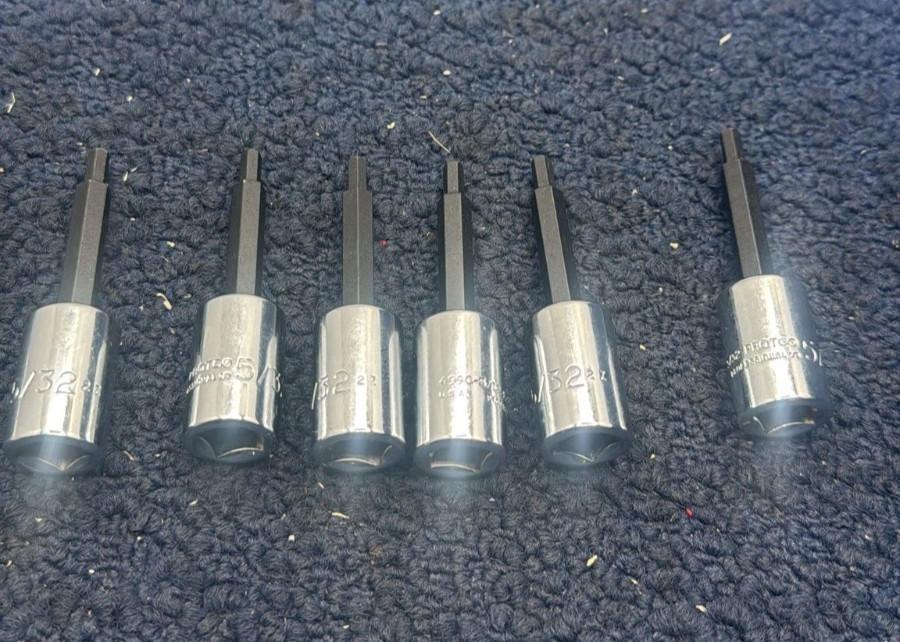 (QTY 6) Proto J49905/32: 3/8 in. Drive 5/32 in. Hex Bit Socket