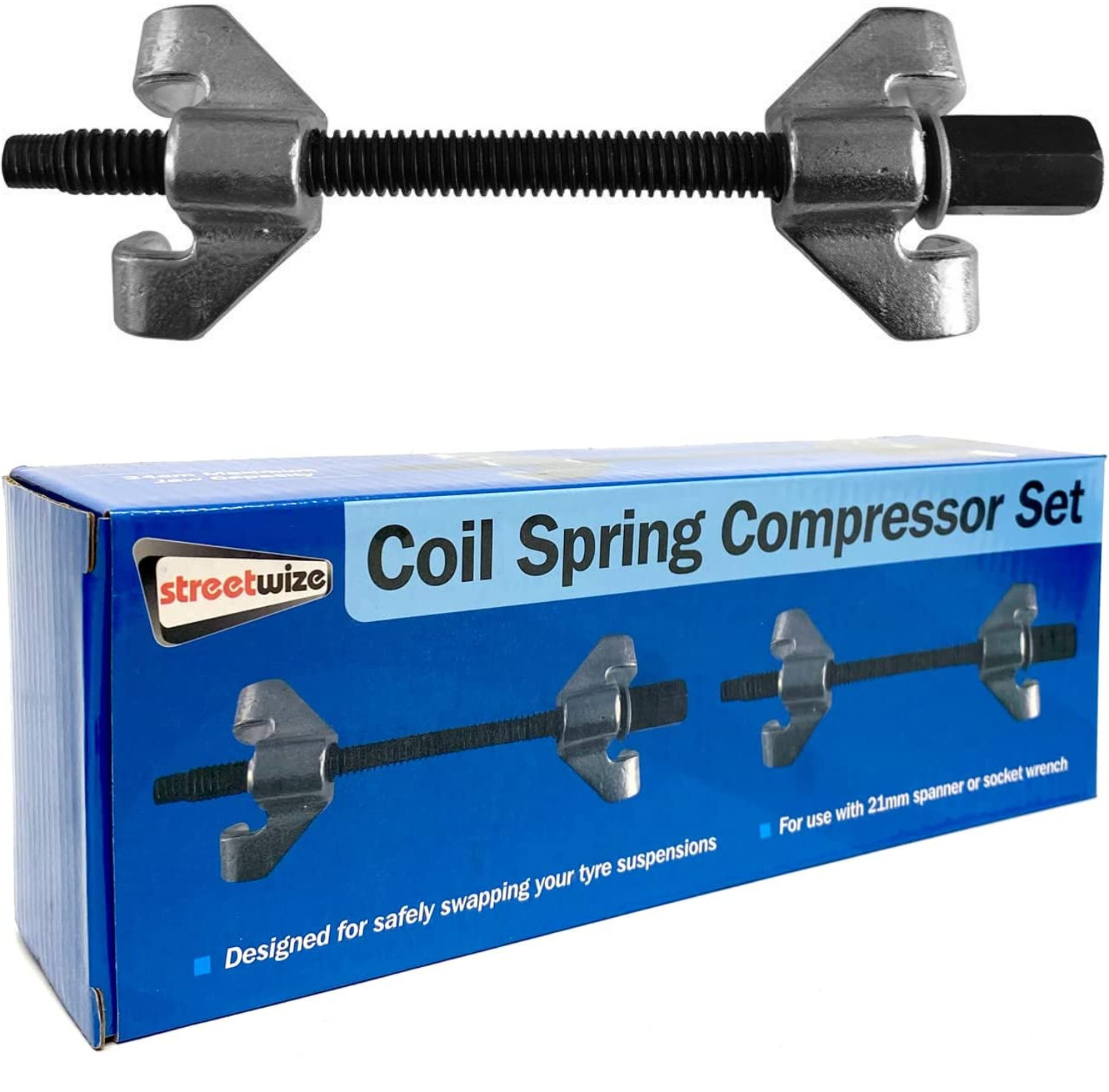 Coil Spring Compressor Set Heavy Duty Carbon Steel Tool For Car SWTOOL60+CP