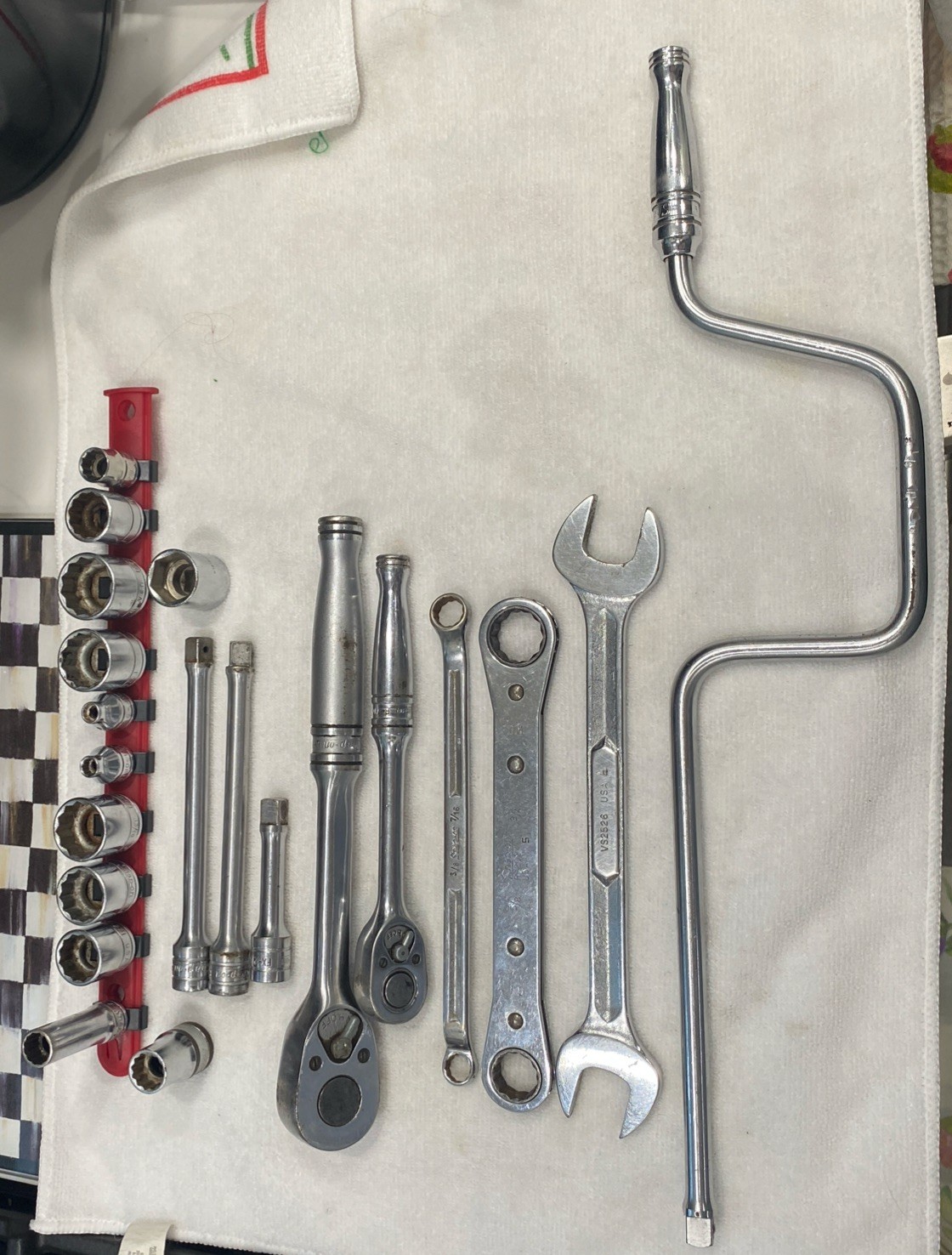 Snap On Tools 26 Piece Lot Wrench Ratchet Sockets Extension