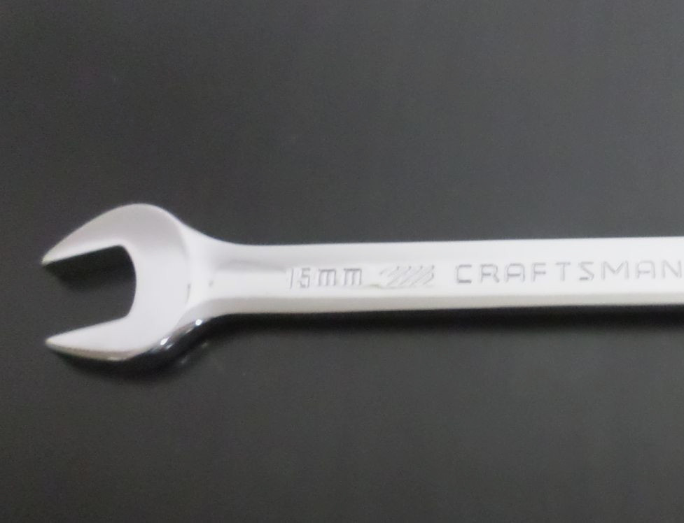 New Craftsman 15mm Ratcheting Combination Wrench, Full Polish 72T Metric 15 mm