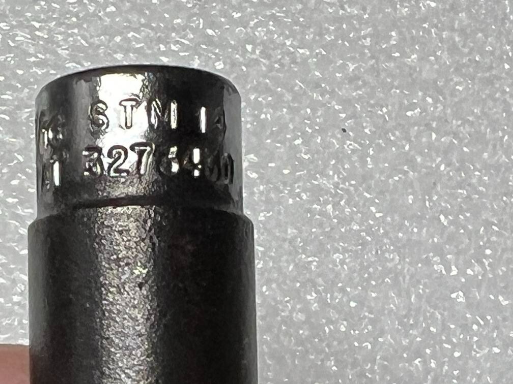 7/16″ SAE SNAP-ON Tools STM14 Flank Drive Deep Socket 1/4″ Drive 6 point USA VTG