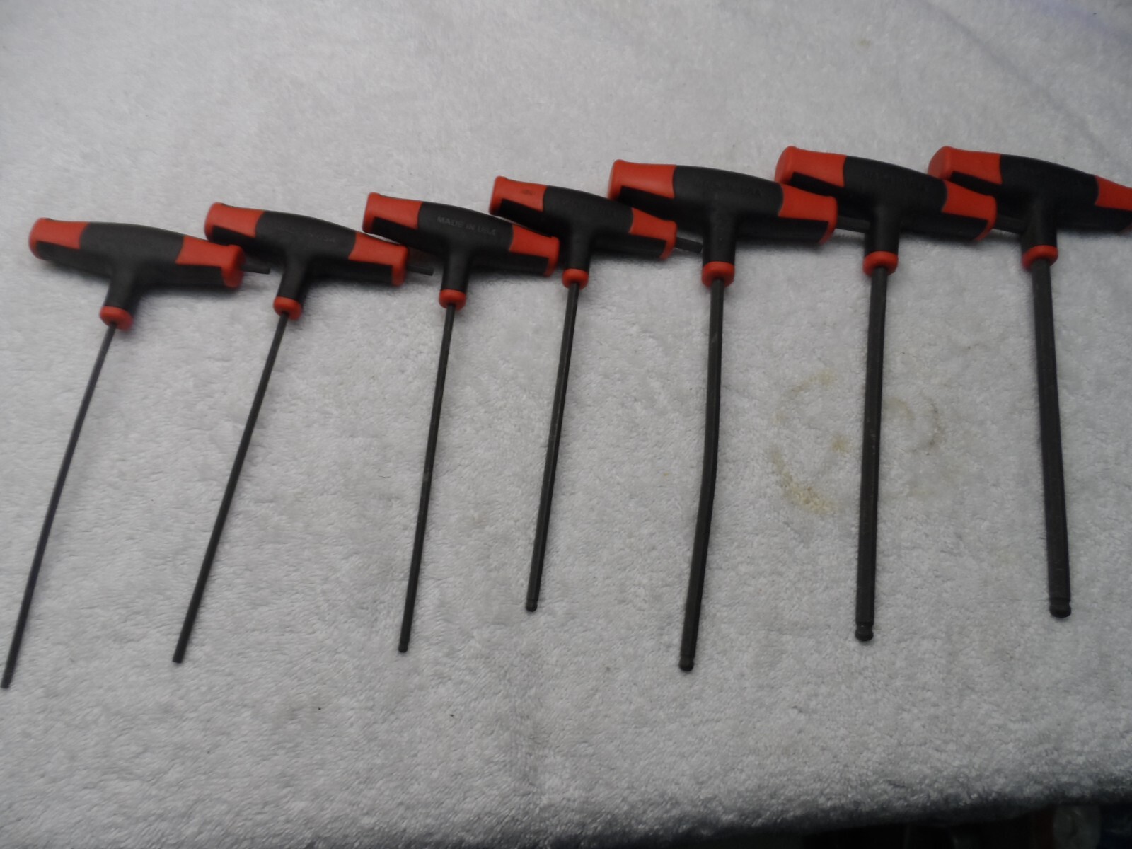 Craftsman SAE T-Through Handle Ball End Hex Key Allen Set, USA PN 46383 (loose)