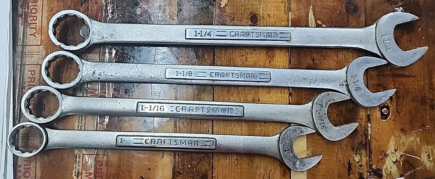 Craftsman Large 44705,44706, 44707, 44708, Combination Wrench Set USA Made
