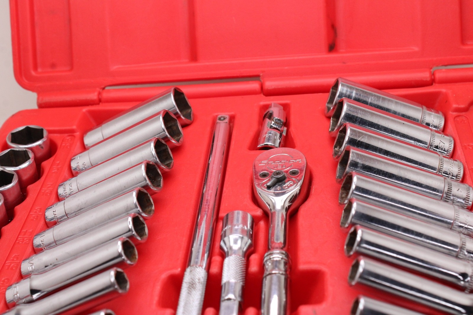 Snap-on 144TMPB 44 Piece 1/4″ Drive 6-Point Metric/ SAE General Service Set USA