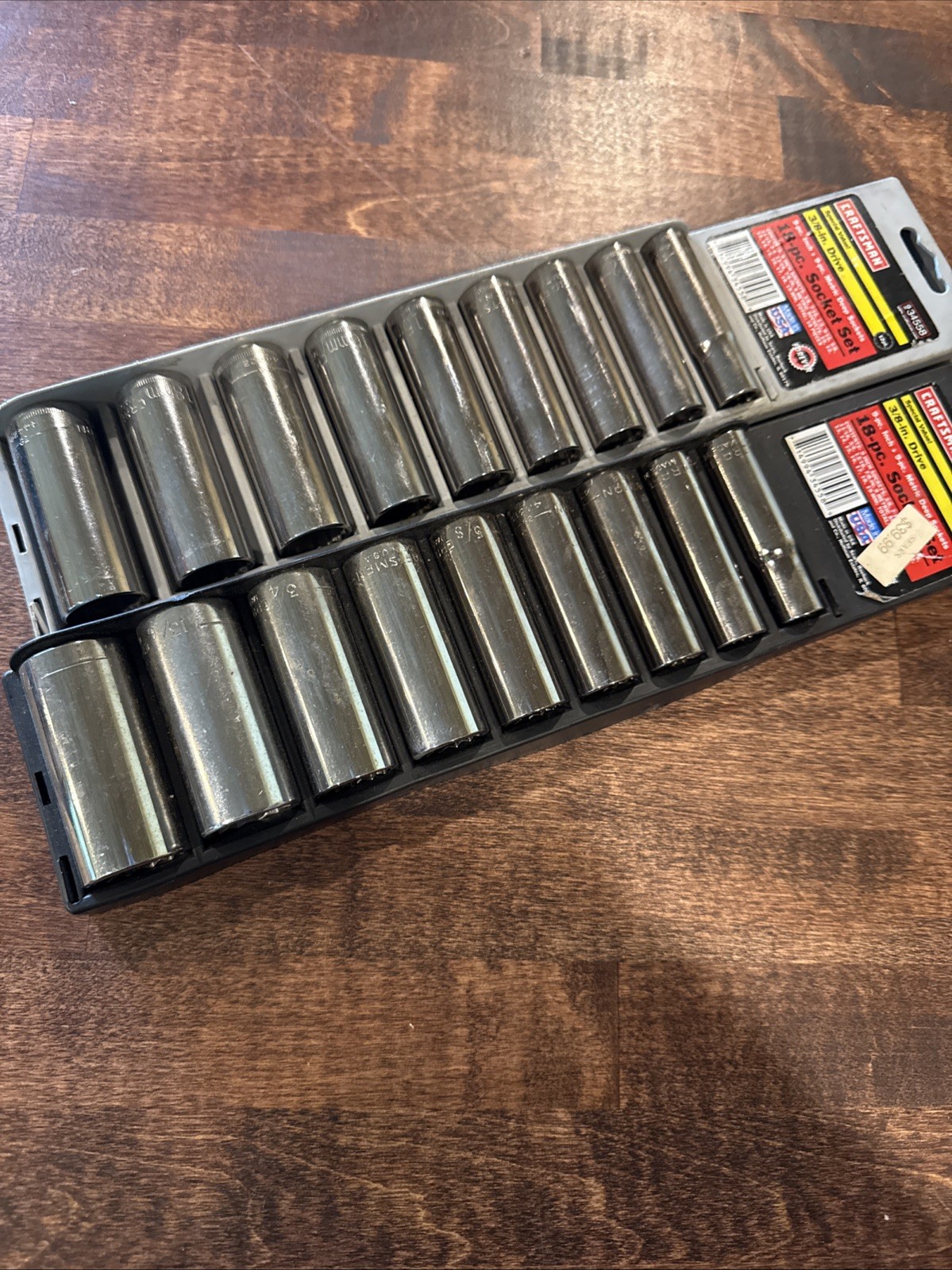 Craftsman USA 3/8” Drive 18Pc Metric & SAE Deep Socket Set 12Point 34558