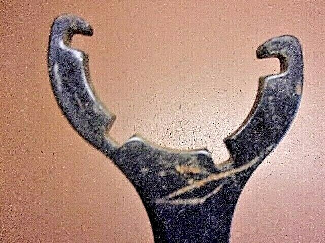 Vintage Unbranded C Hook Spanner Wrench 2 Sizes 9 3/4″ Long