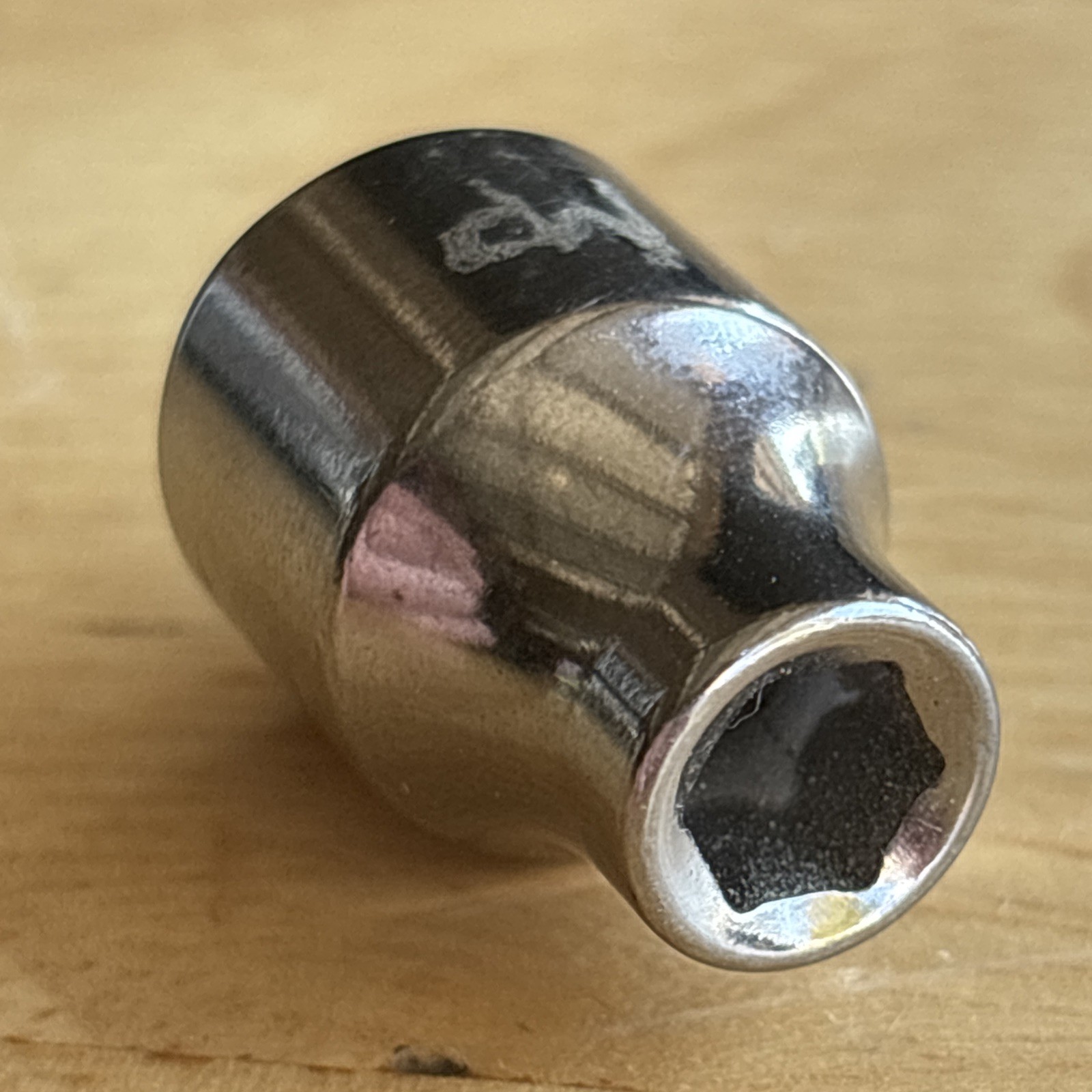 Craftsman 1/4″ Shallow Socket 3/8″ Drive 6 Point Easy Read 45821 USA READ!