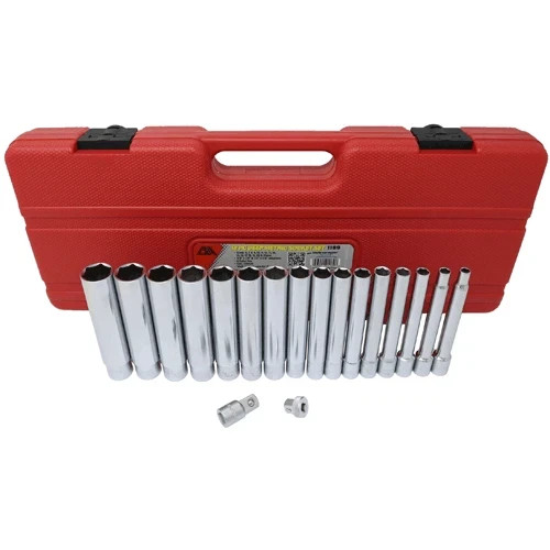 CTA 1189 Deep Metric Socket Set, 18 Pieces, 120mm Long Sockets (6-21mm)