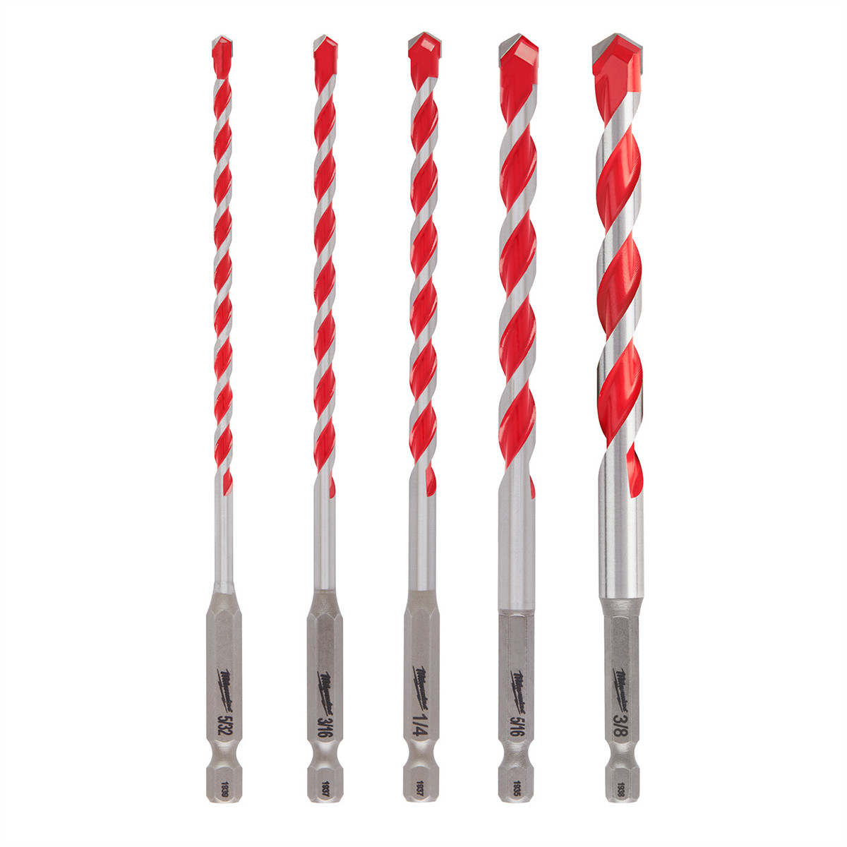 Milwaukee Tool 5PC. SHOCKWAVE Impact Duty Carbide Hammer Drill Bit Set 48-20-905