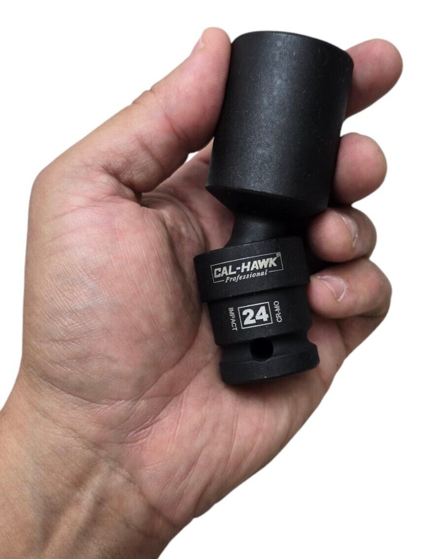 15 PC 1/2″ DR. Universal Swivel Deep Impact Socket METRIC PRO Radius 10-24mm Set