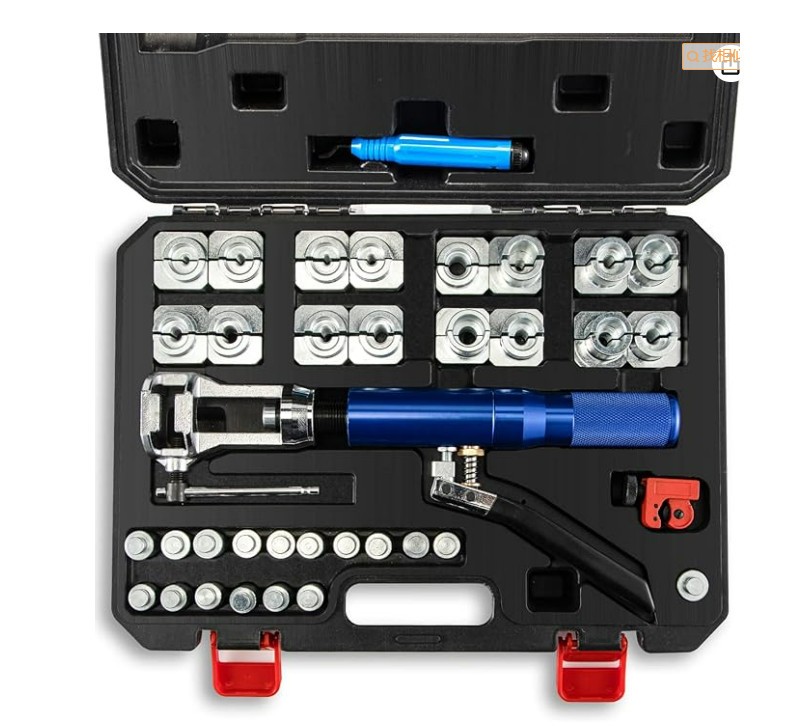 Hydraulic Flaring Tool Kits 45° Double Flaring Tools, 33PCS Flaring Dies USA