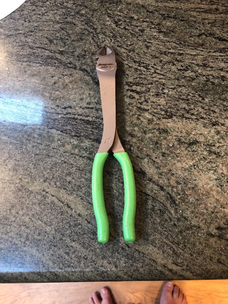 Snap On 312cfg 11″ vectoredge heavy duty diagonal cutter green