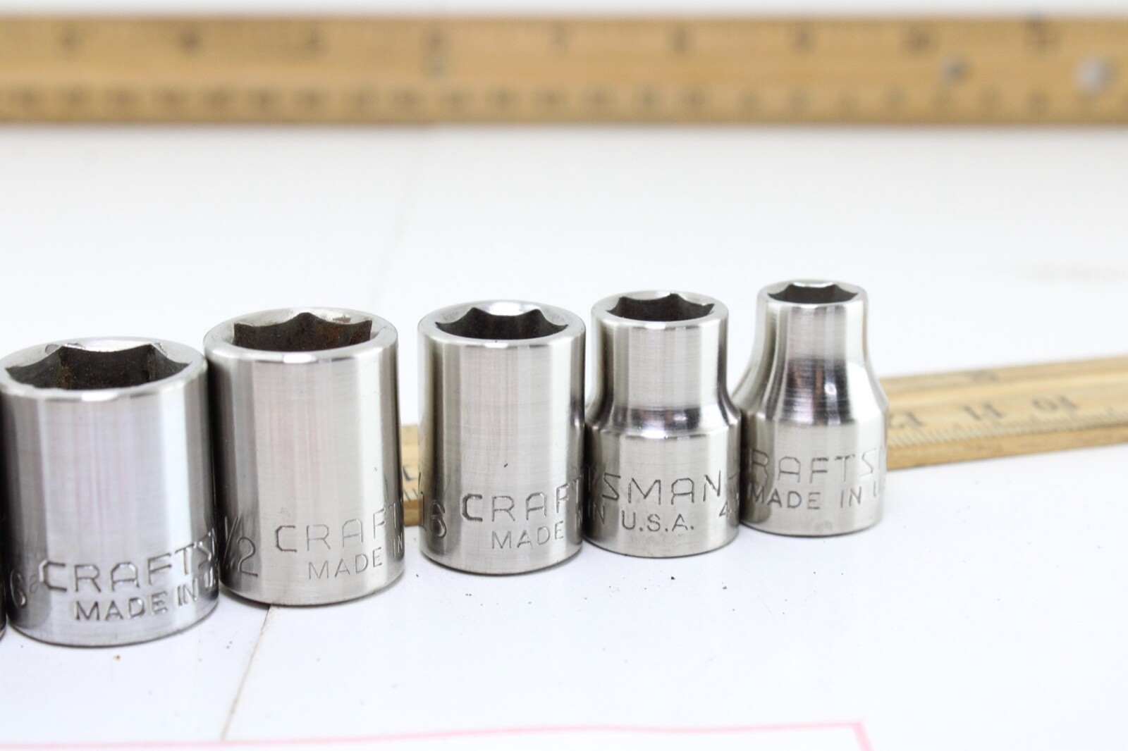 Craftsman G430 Series 5/16″-13/16″3/8” Drive 6 Point 9 Piece SAE Socket Set USA