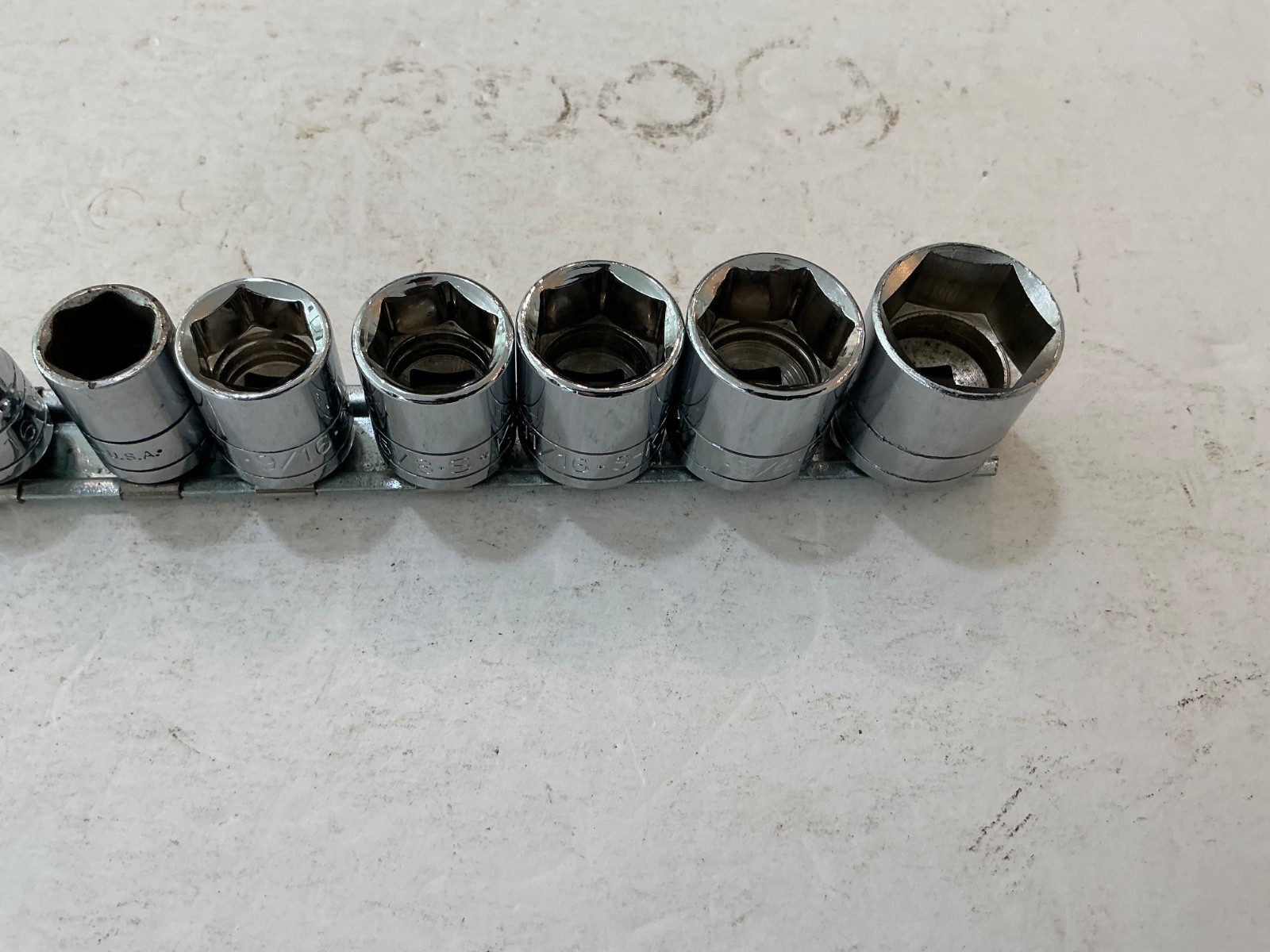 S-K tools 8pc 3/8″ drive shallow 6pt socket set 3/8″ to 13/16″ USA made