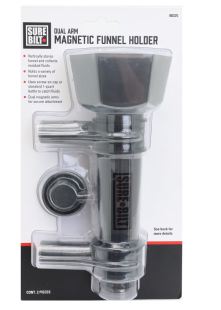SureBilt Multi-Purpose Funnel Holder With Dual Magnetic Arms & End Cap