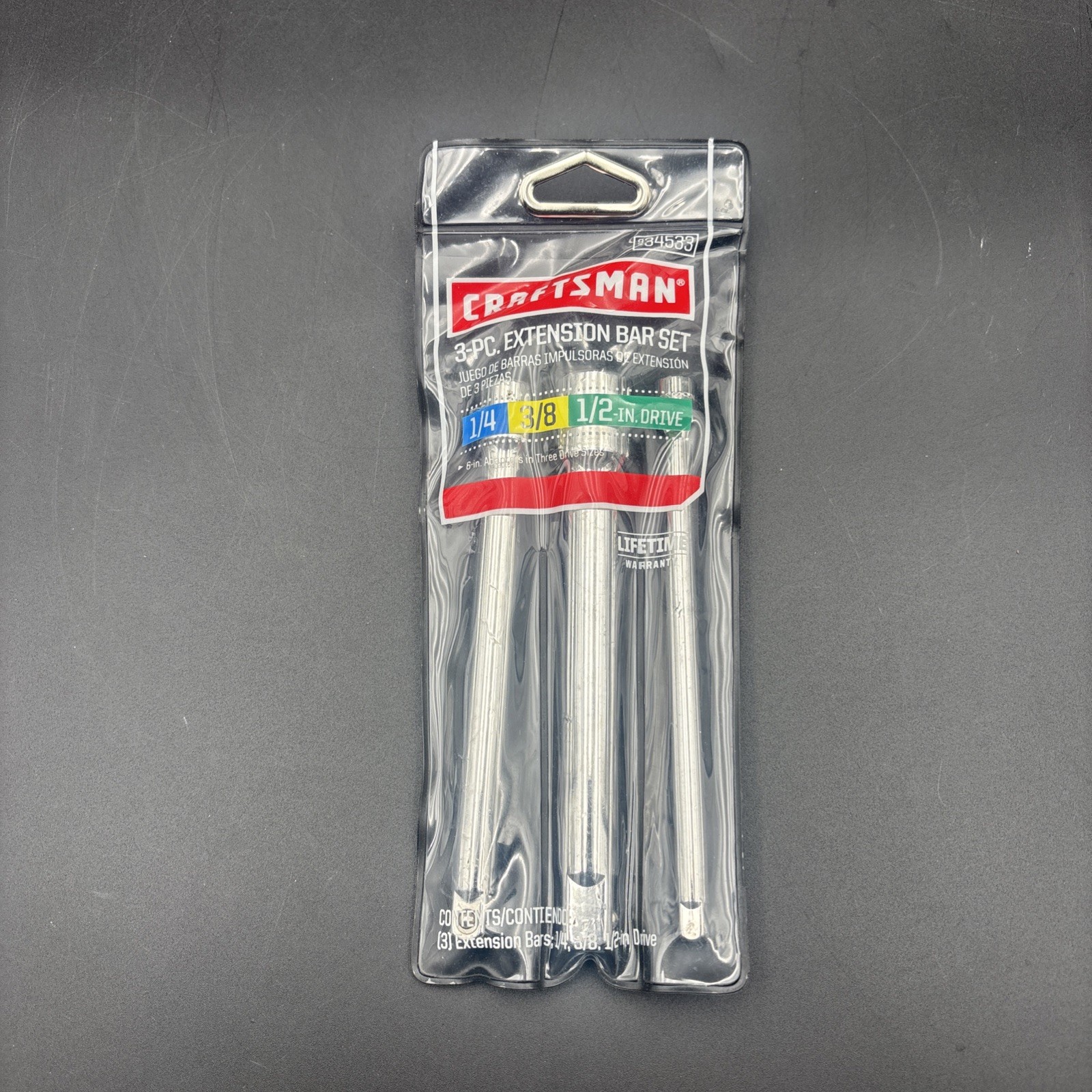 NEW Craftsman CMMT34533 6″ Extension Bar Set 3 pc 1/4, 3/8 and 1/2″ drive SAE