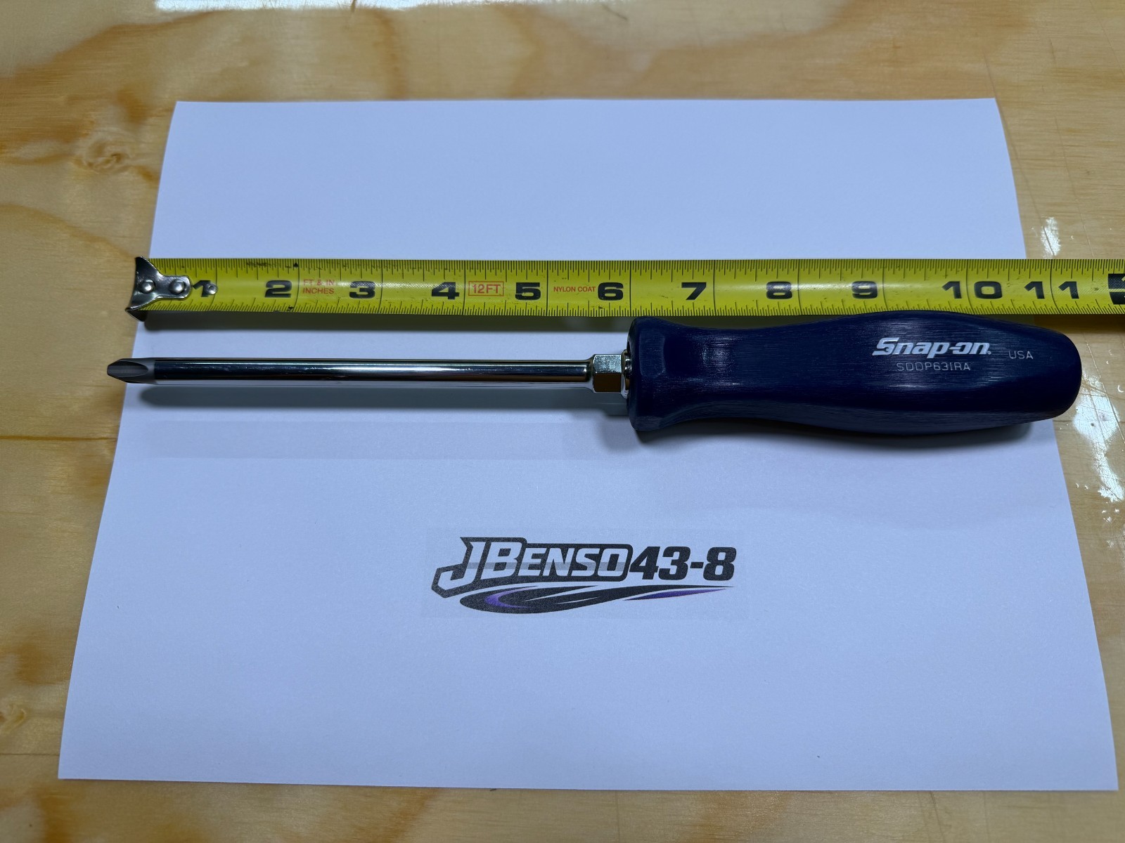 Snap-on Tools NEW CLASSIC BLUE #3 Phillips Hard Handle Screwdriver SDDP63IRACB