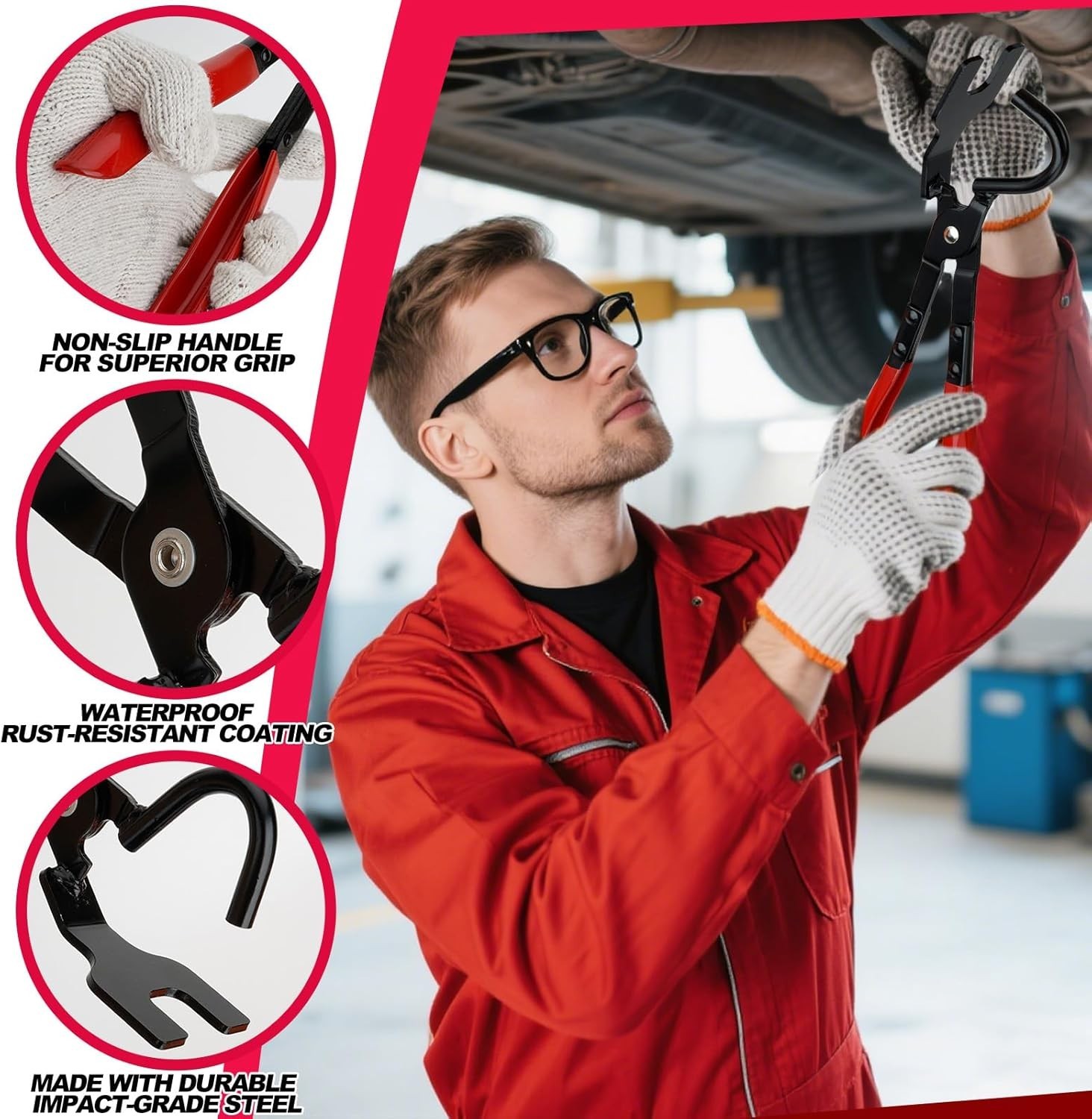 Exhaust Hanger Removal Tool, Heavy-Duty Exhaust Hanger Pliers for Car & Truck…