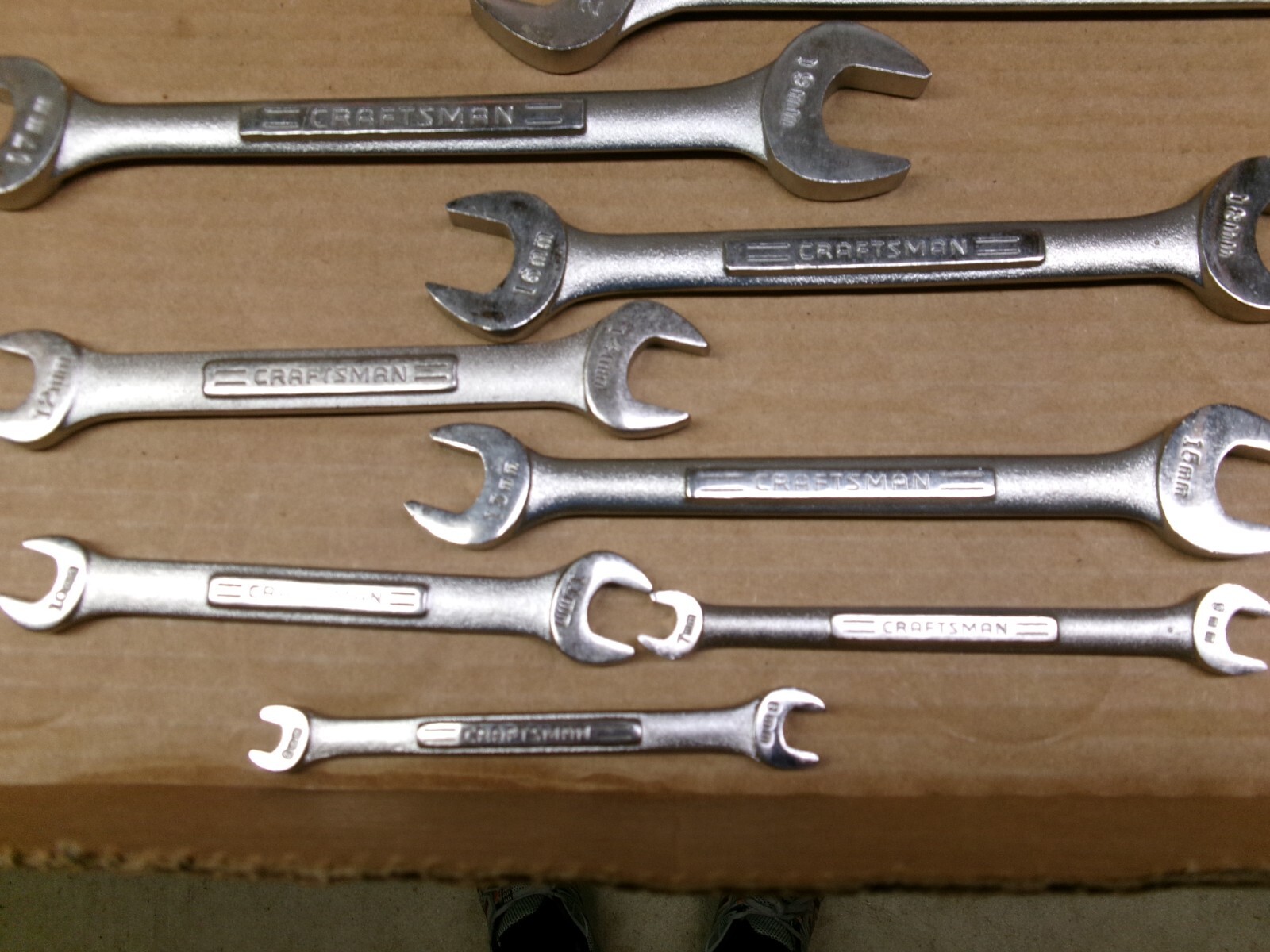 Craftsman USA 11-Piece Metric Double Open End Wrench Set 6-26 MM NOS