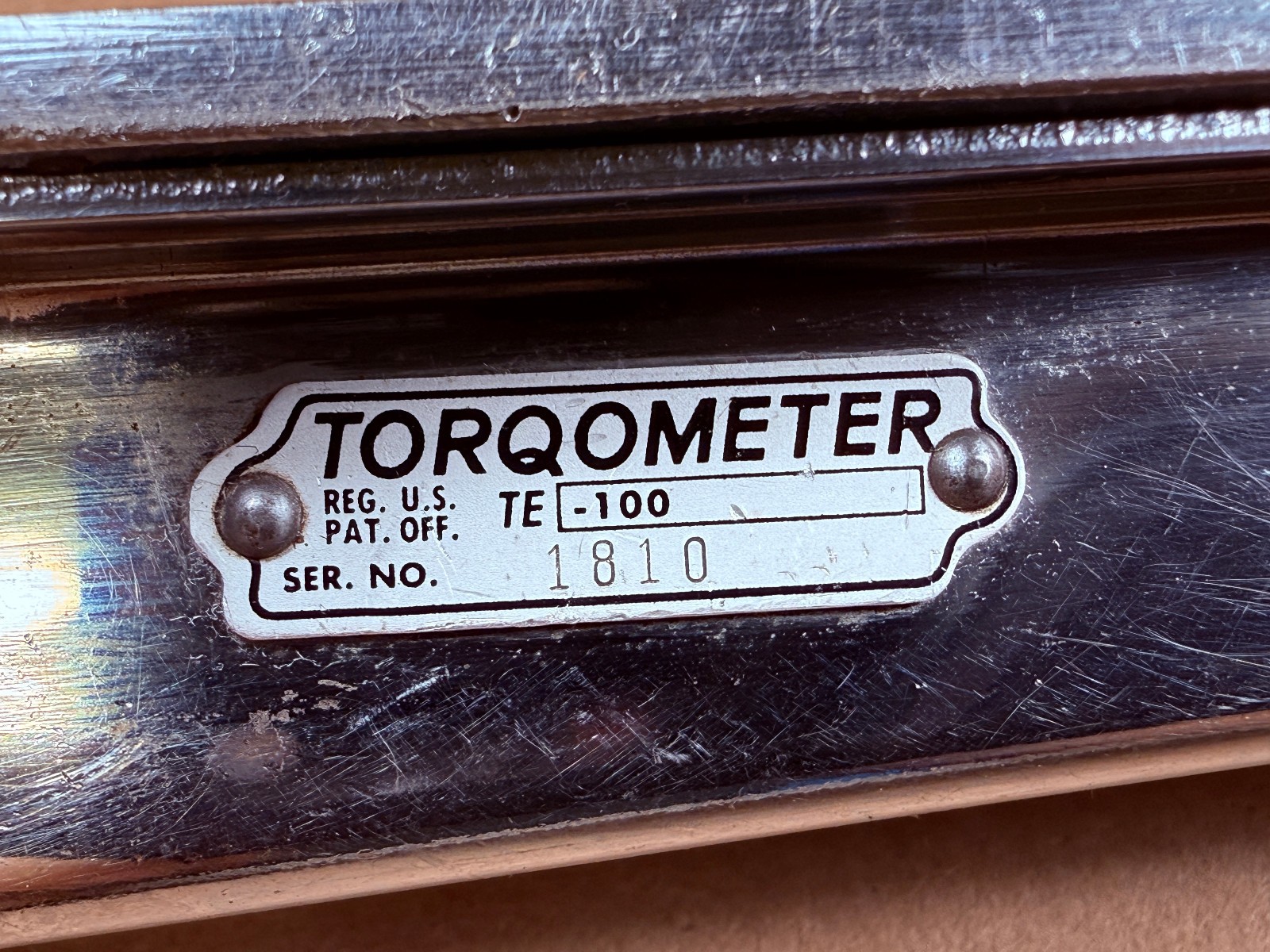 NICE – Snap-on TE 100L Vintage Torqometer 1/2″ Drive Torque Wrench 0 to 100 f/Lb