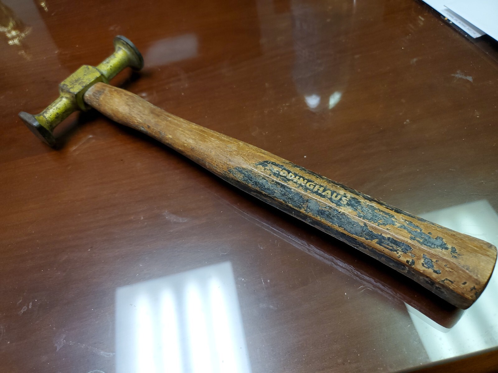 PEDDINGHAUS Auto Body Shrinking Hammer Hickory Handle Made In Germany Vintage
