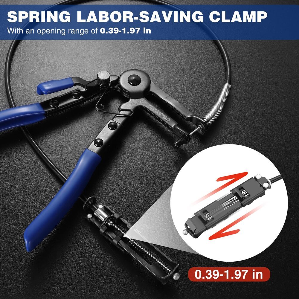 WORKPRO 27″ Flexible Hose Clamp Plier Spring Plier Automotive Clamp Removal Tool