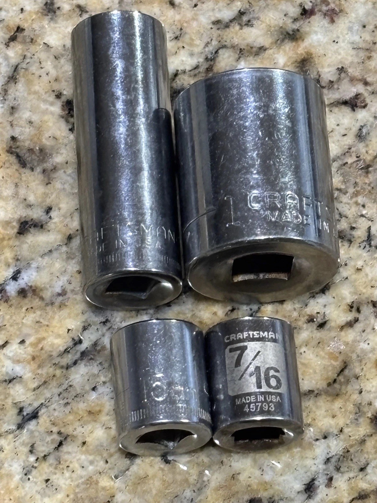 USA CRAFTSMAN SOCKETS – METRIC AND SAE STANDARD – BUY MORE AND SAVE!