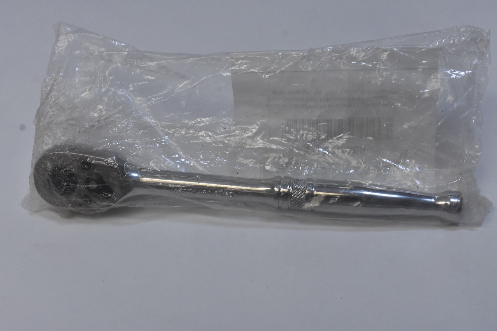 Westward 33M359 Hand Ratchet Pear Reversible 7-3/4″ OAL 8° Arc Swing Chrome