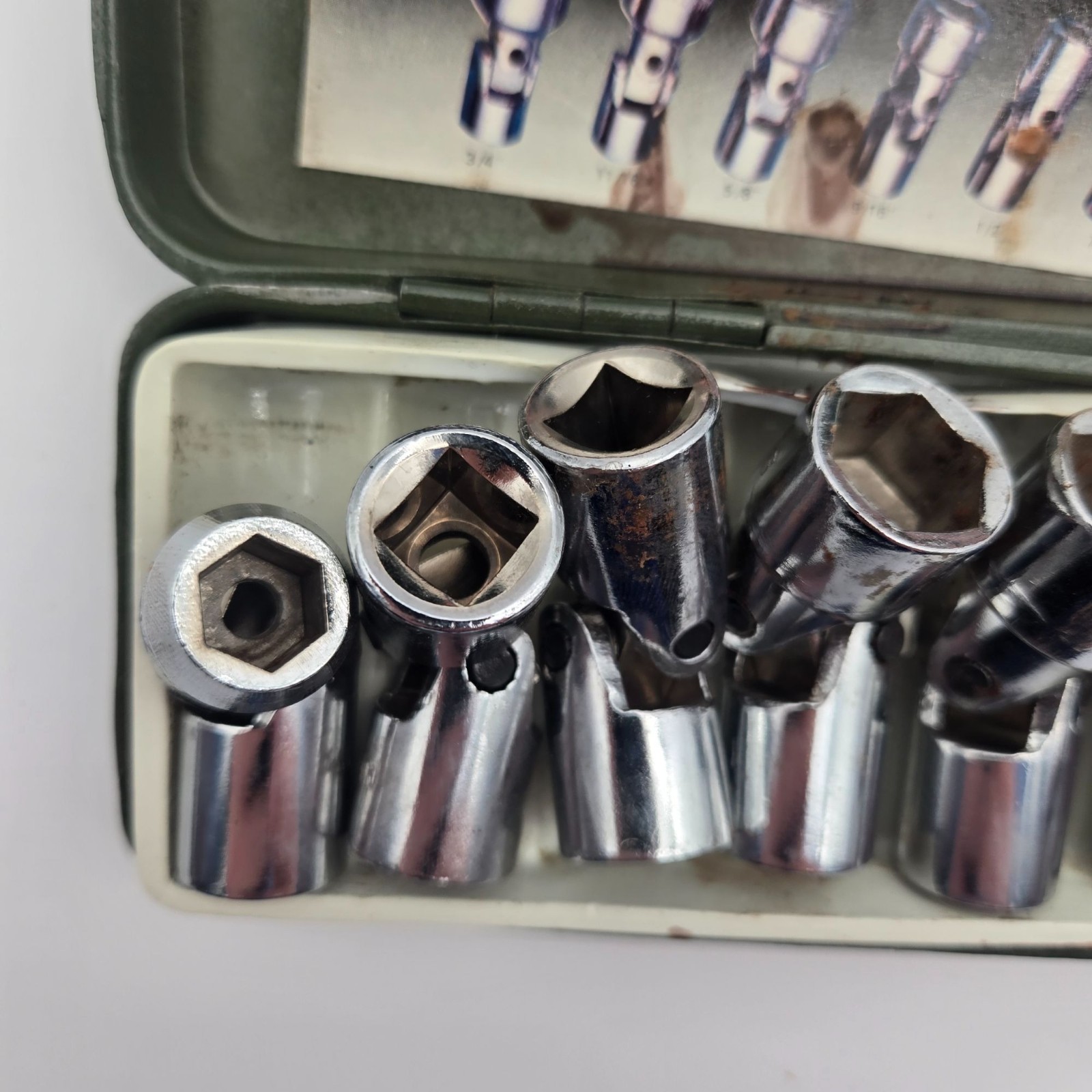 MIT 3/8 Square Drive 8pc Universal Joint Socket Set 3/8in To 3/4in