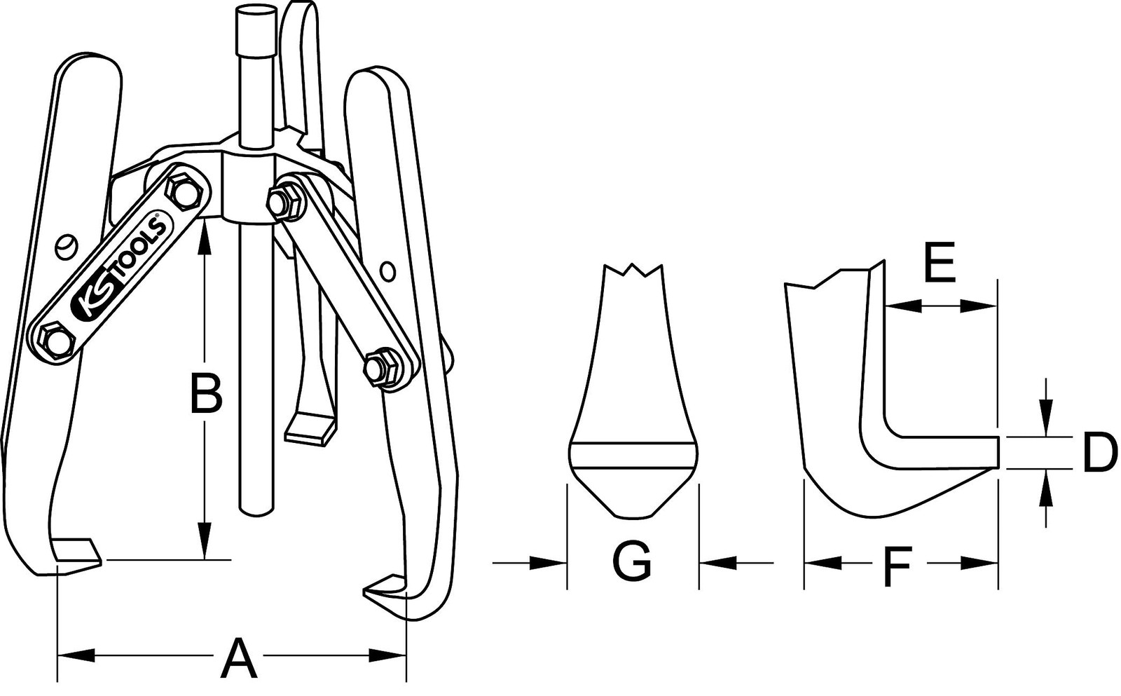 630.3602 Universal Puller 3 Arm, 20200mm