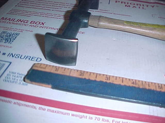 Auto Body Vtg. Reverse Curved Wide Head Hammer Looks Unused Nice Shop Dolly Tool