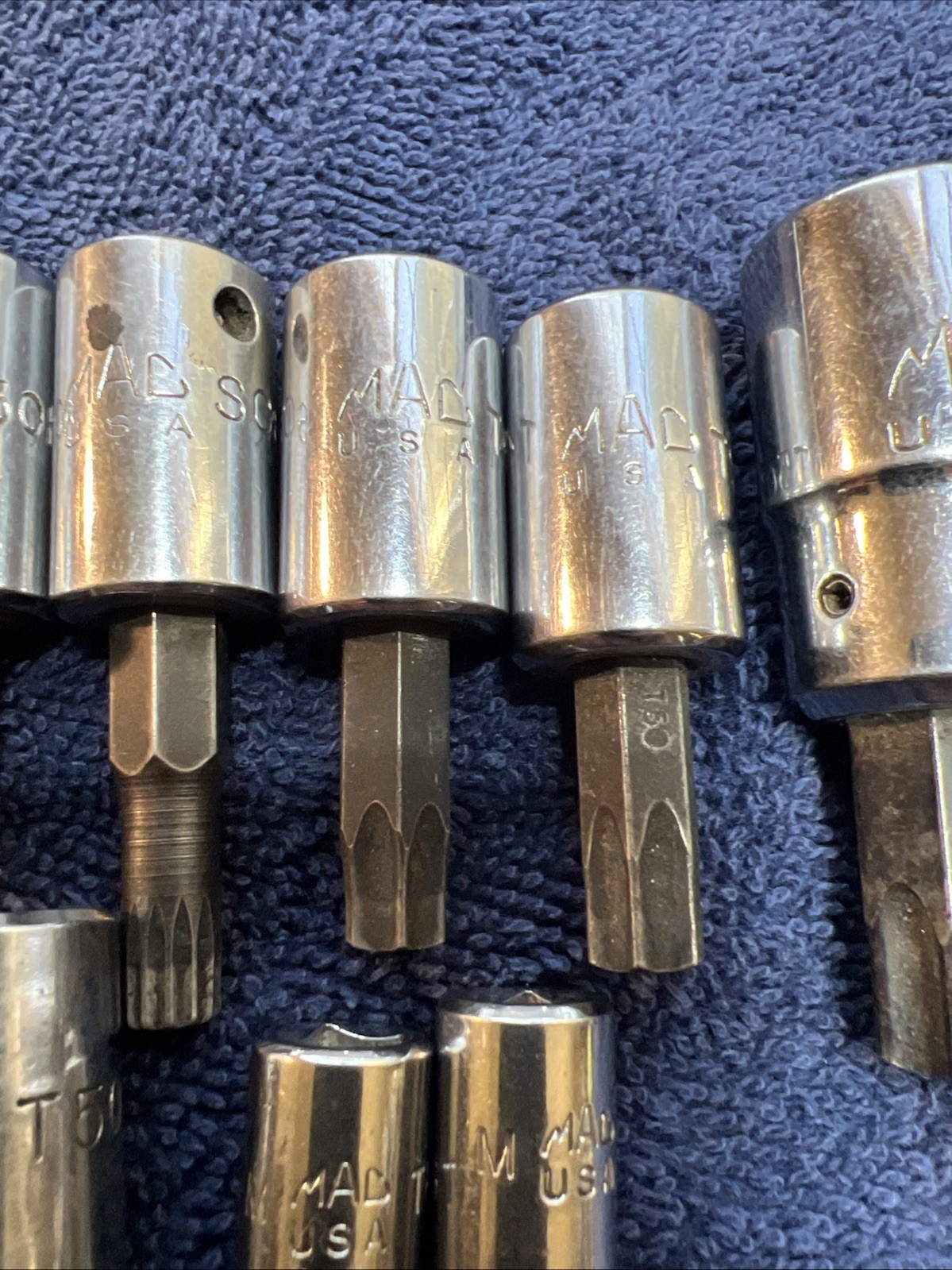 MAC TOOLS TORX BIT SET 11 Pcs MIXED LOT, 1/4” ,3/8” And 1/2” Drive. Lot#5