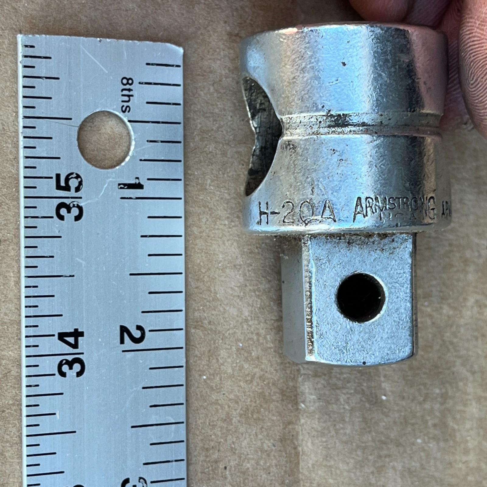 Vintage Armstrong H-20A 3/4″ Drive Sliding T Handle Adapter Socket
