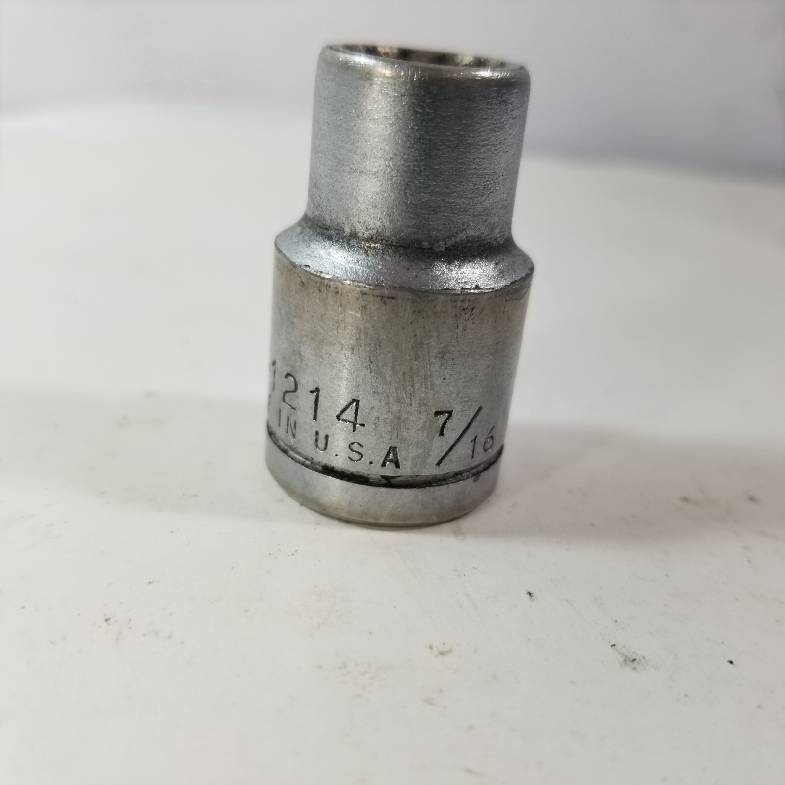 Fleet SAE Socket 7/16″, 12 point, 1/2in drive. R-1214 Made in USA