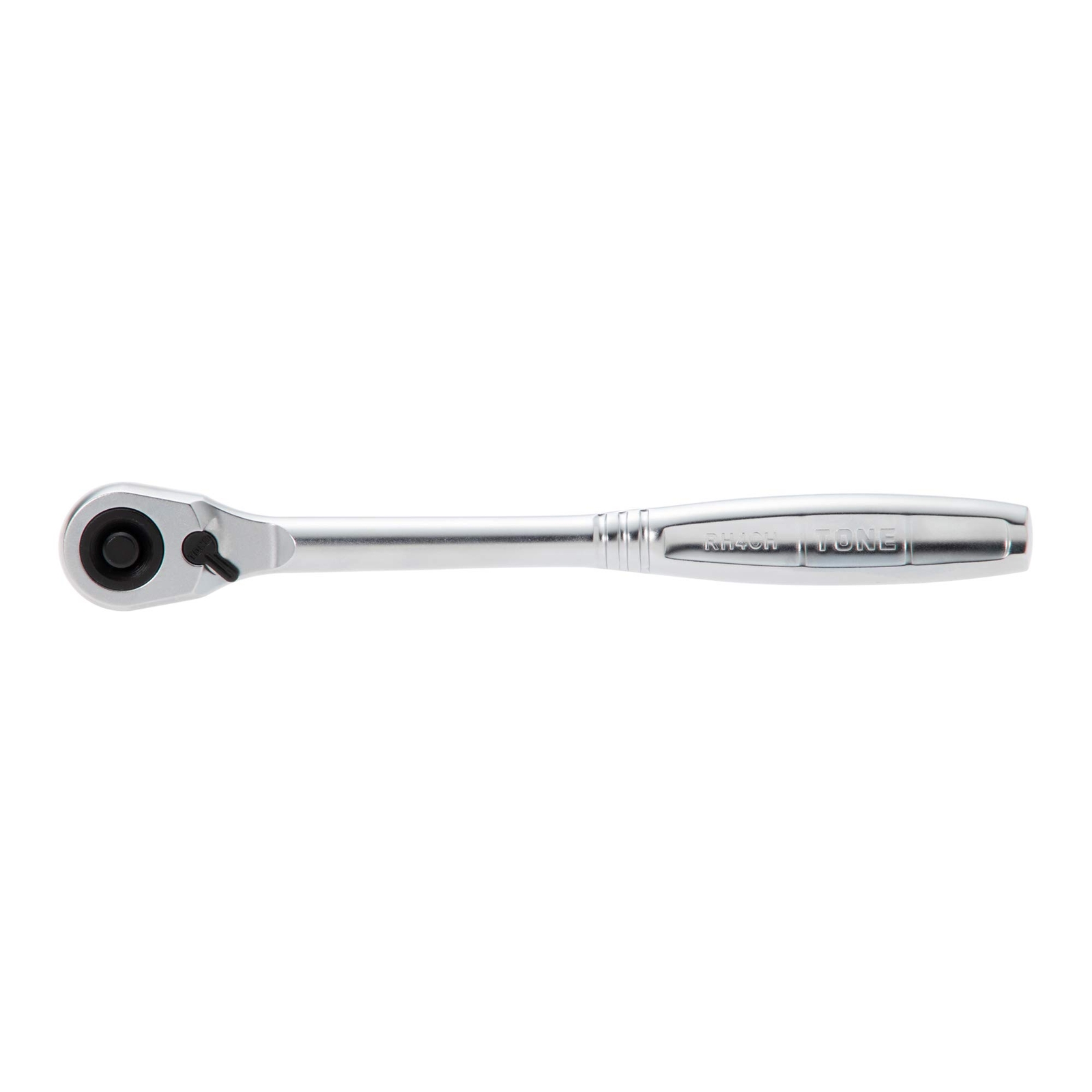 TONE RH4CH 1/2″ Drive Compact Ratchet 72 Teeth Silver Black Lightweight Metal