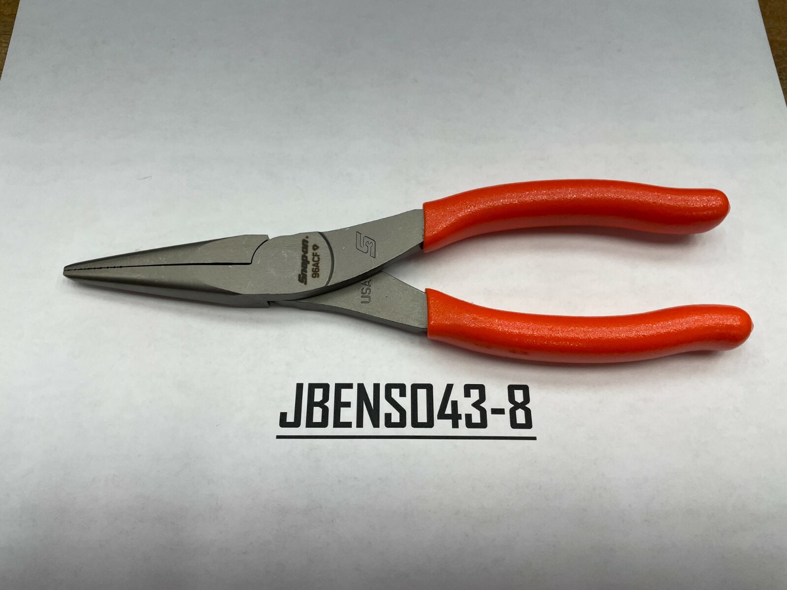 Snap-on Tools USA NEW ORANGE 8″ Talon Soft Grip Needle Nose Pliers 96ACFO